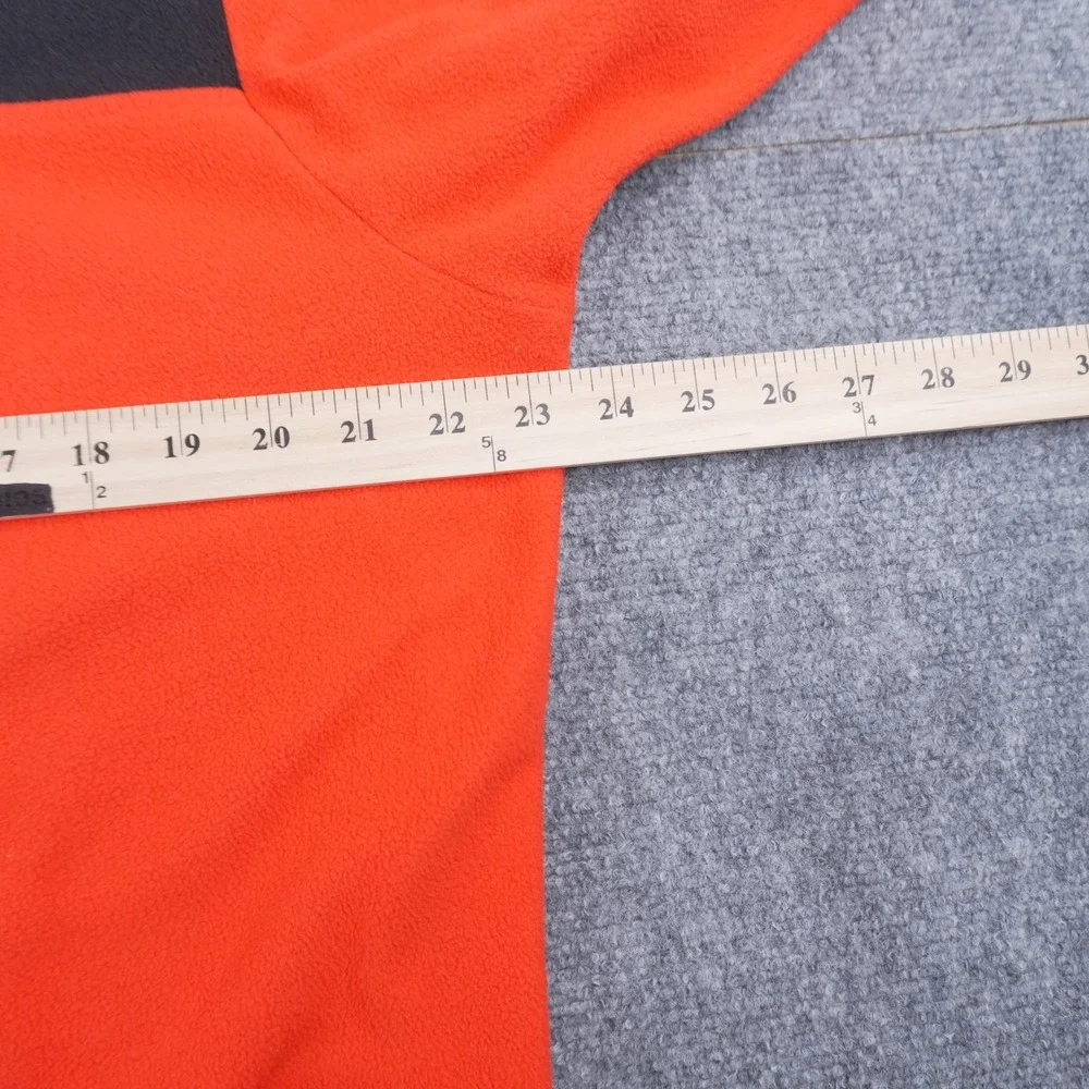 The North Face Fleece Pullover Mens Large Orange Black TKA 100 Glacier 1/4 Zip